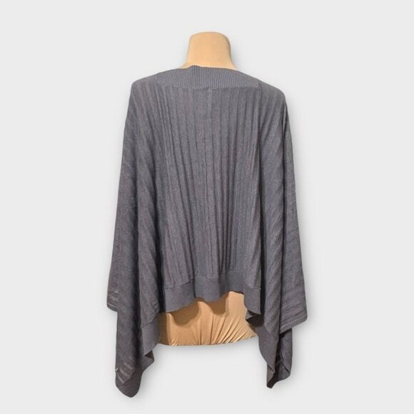 NEW Lululemon Forward Flow Poncho Heathered Moonwalk Gray NWOT Sweater Cape OS - Picture 4 of 10